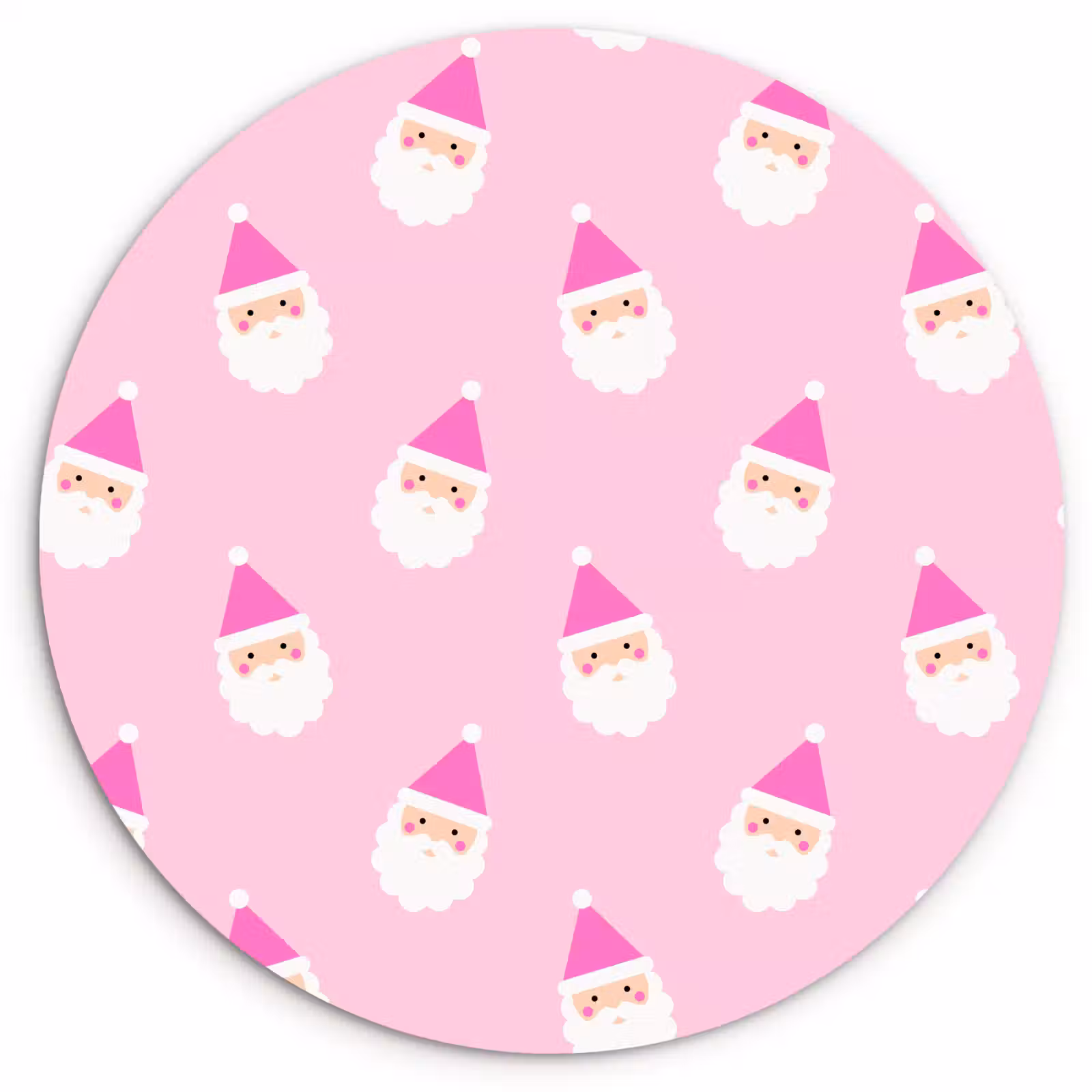 Forexbild Rund - Weihnachtsmann – Weihnachten – Rosa – Pastell — 1