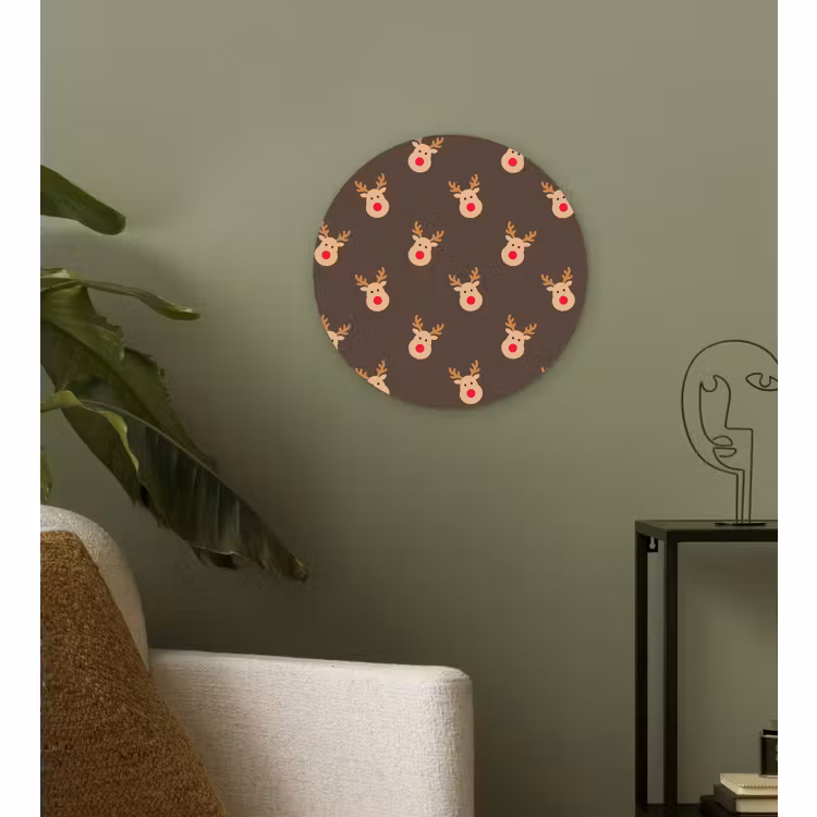 Forexbild Rund - Weihnachten – Rentiere – Braun — 3