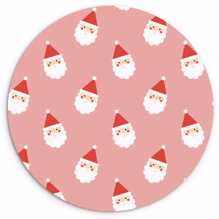 Forexbild Rund - Weihnachten – Weihnachtsmann – Rosa — 1