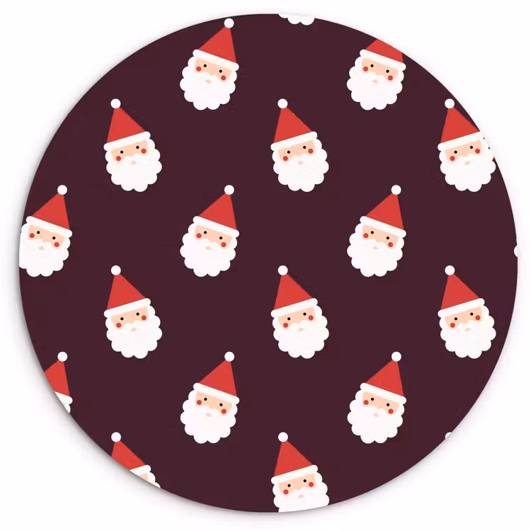 Forexbild Rund - Weihnachtsmann – Weihnachten – Dunkel – Rot — 1