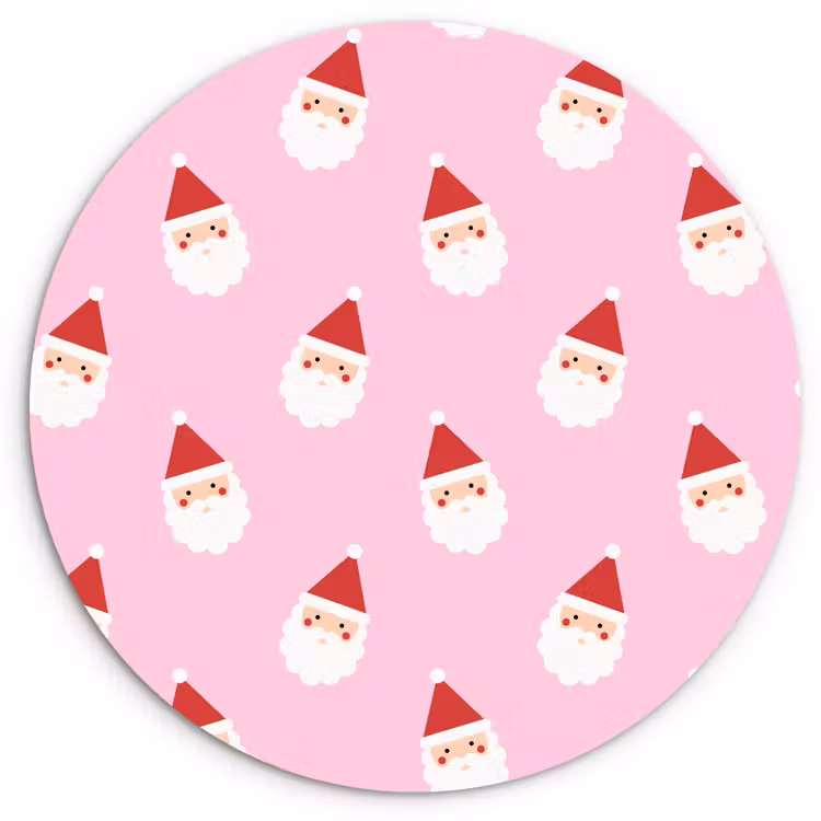 Forexbild Rund - Weihnachtsmann – Weihnachten – Rosa — 1