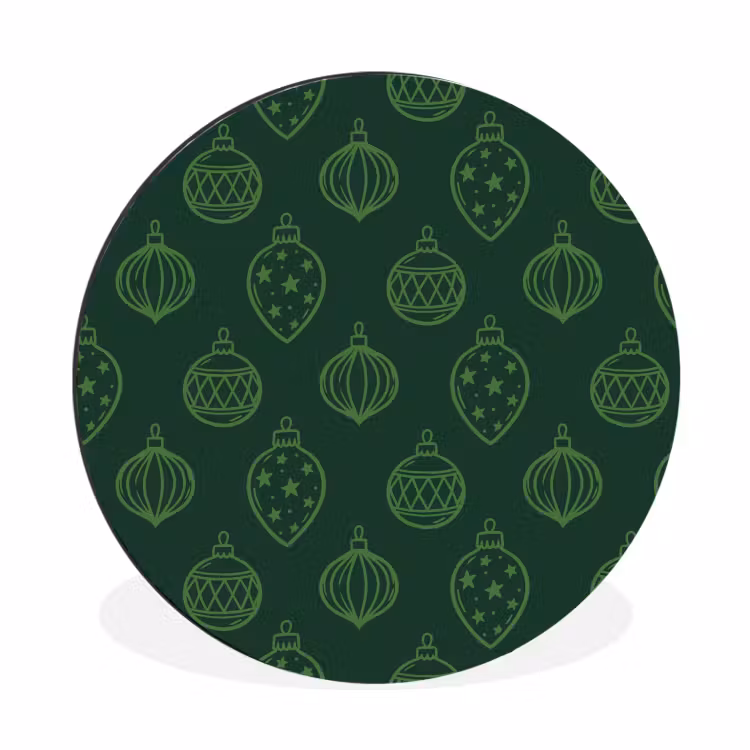 Alu-Dibond-Bild Rund - Weihnachtskugel – Grün – Weihnachten — 1