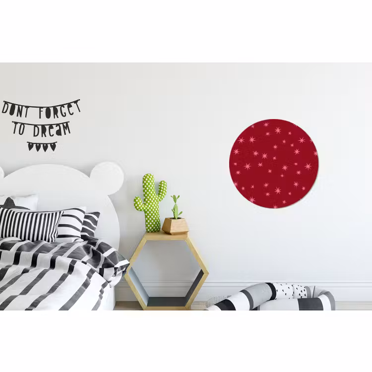Alu-Dibond-Bild Rund - Stern – Rosa – Weihnachten – Rot — 4