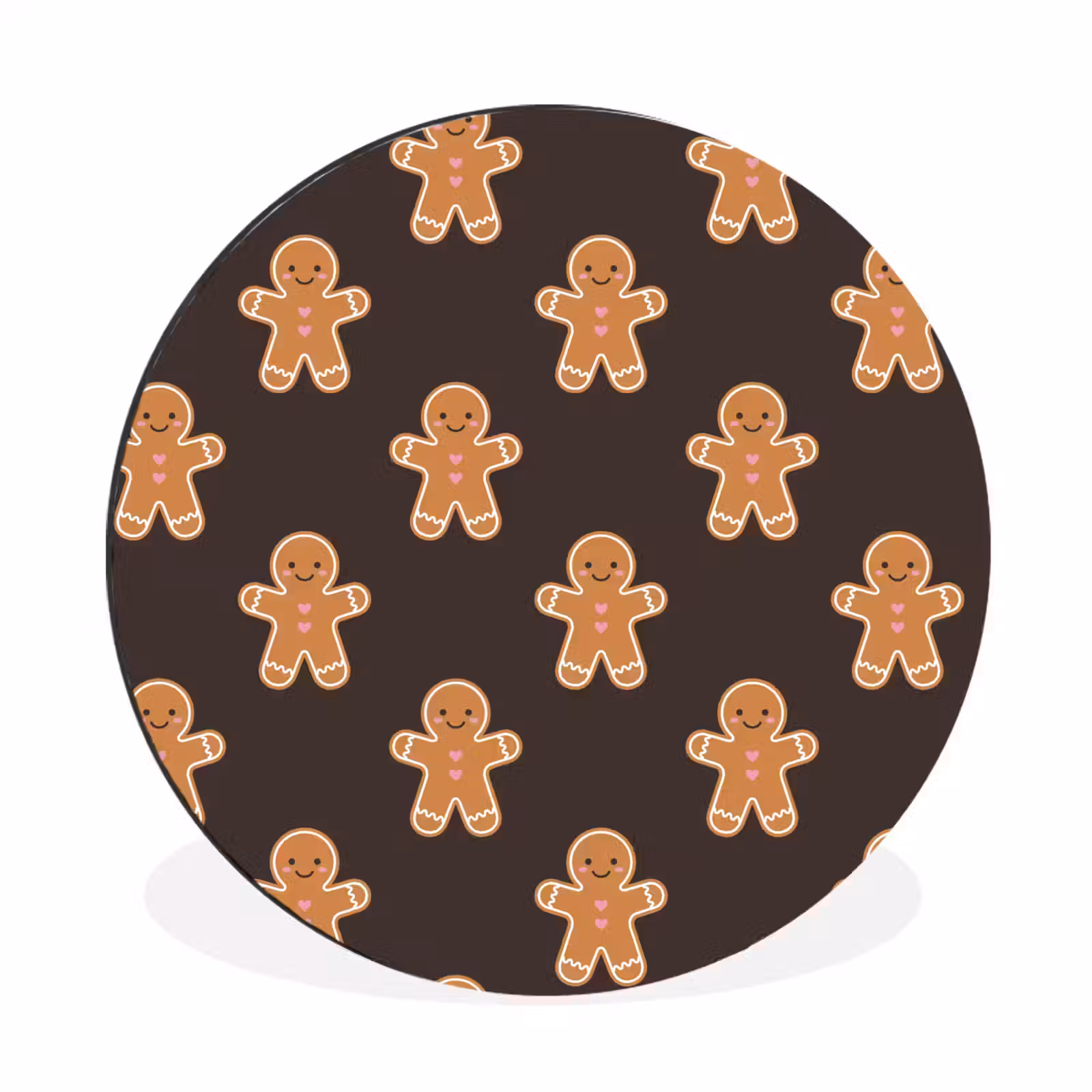 Alu-Dibond-Bild Rund - Lebkuchen – Braun – Weihnachten — 1