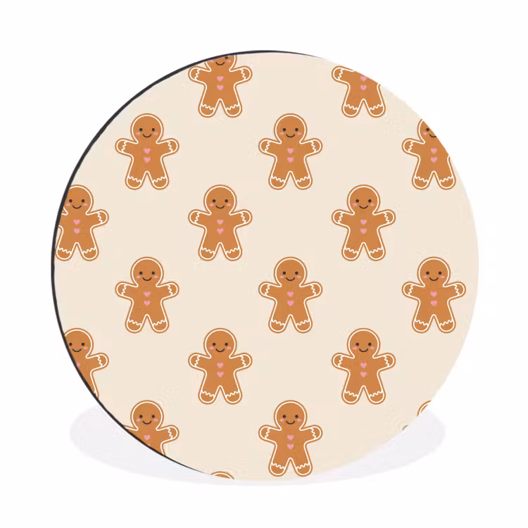 Alu-Dibond-Bild Rund - Lebkuchen – Weihnachten – Creme — 1