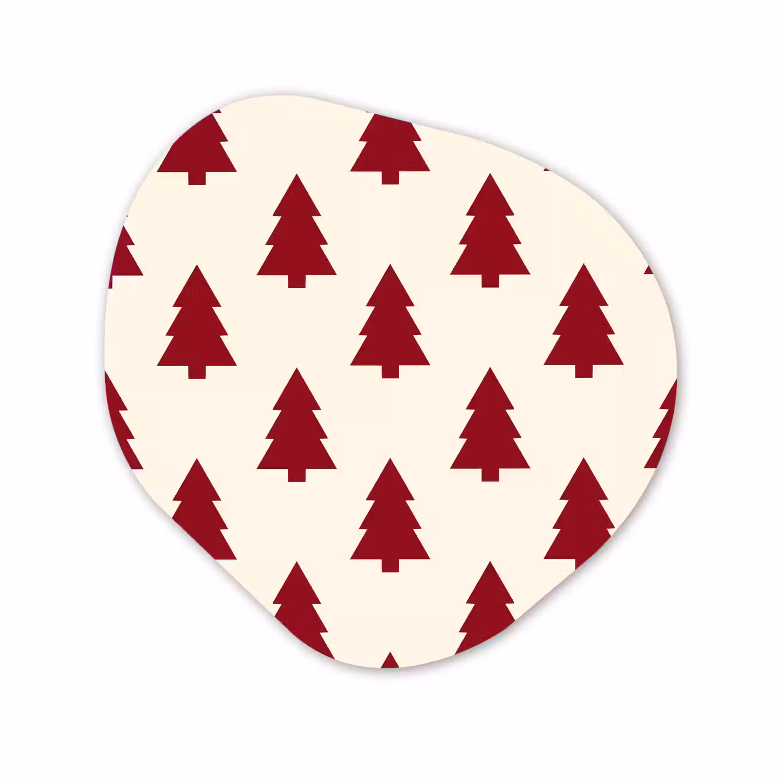 Forexbild Organische Form - Weihnachtsbaum – Creme – Rot — 1