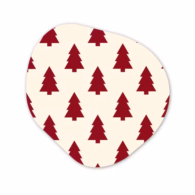 Forexbild Organische Form - Weihnachtsbaum – Creme – Rot — 1