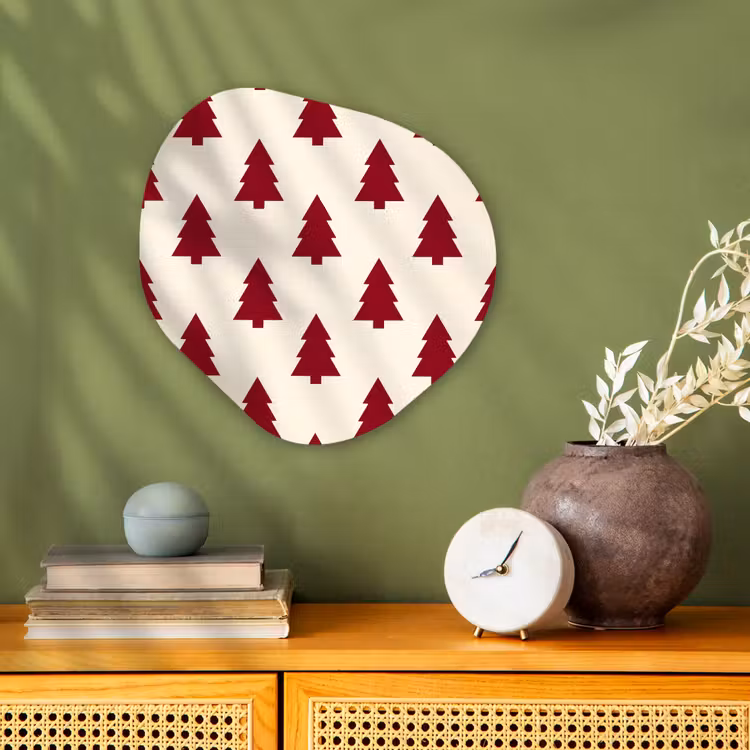 Forexbild Organische Form - Weihnachtsbaum – Creme – Rot — 2