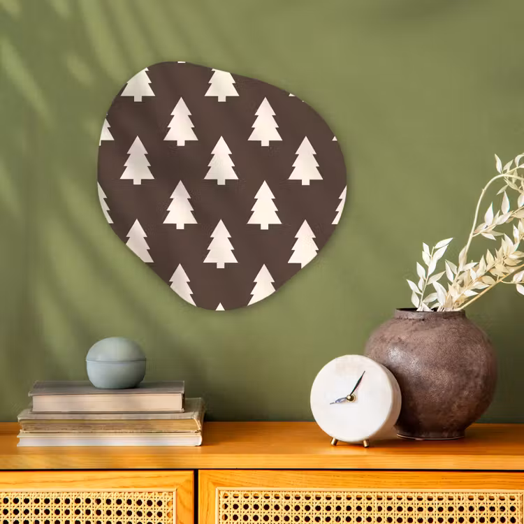 Forexbild Organische Form - Weihnachtsbaum – Grau – Cremefarben — 2