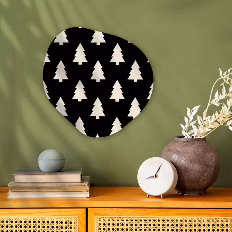 Forexbild Organische Form - Weihnachtsbaum – Schwarz – Weiß — 2