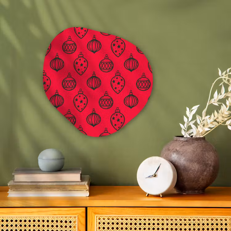 Forexbild Organische Form - Weihnachtskugel – Grün – Rot — 2
