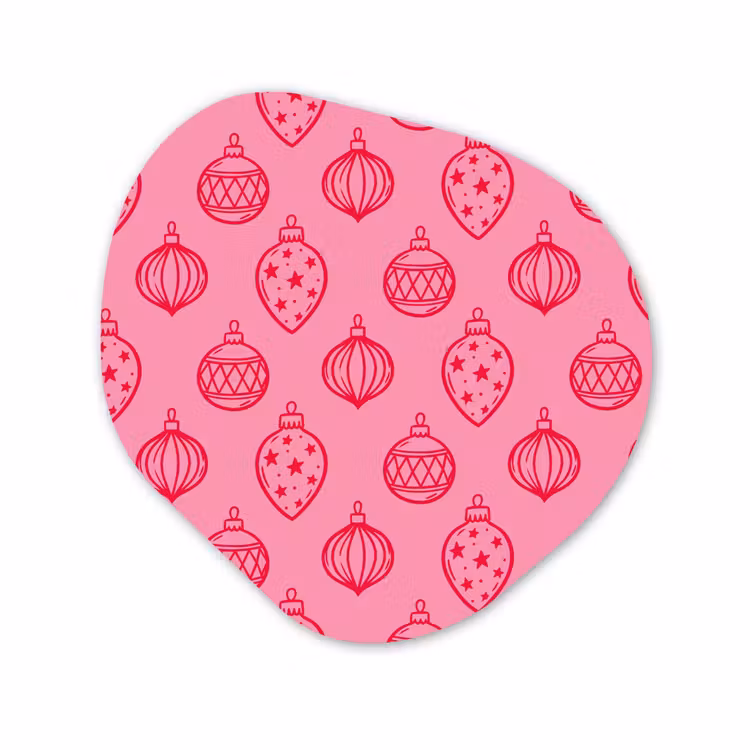 Forexbild Organische Form - Weihnachtskugel – Rosa – Rot — 1
