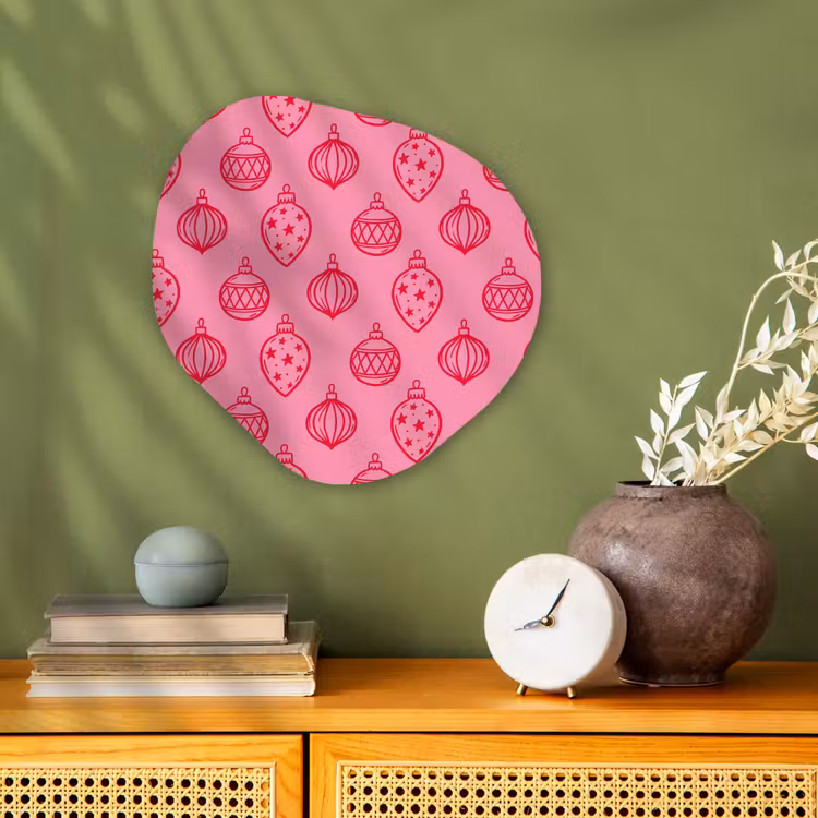 Forexbild Organische Form - Weihnachtskugel – Rosa – Rot — 2