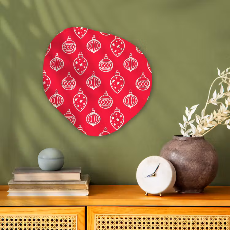 Forexbild Organische Form - Weihnachtskugel – Rot – Weiß — 2