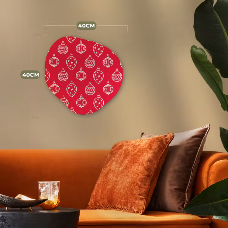 Forexbild Organische Form - Weihnachtskugel – Rot – Weiß — 4