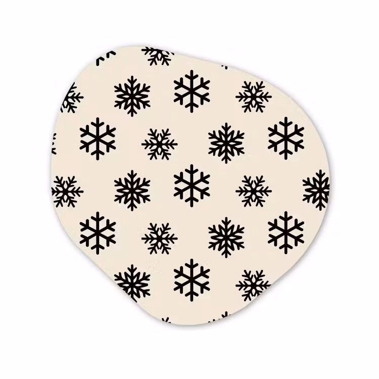 Forexbild Organische Form - Schneeflocke – Creme – Weiß — 1