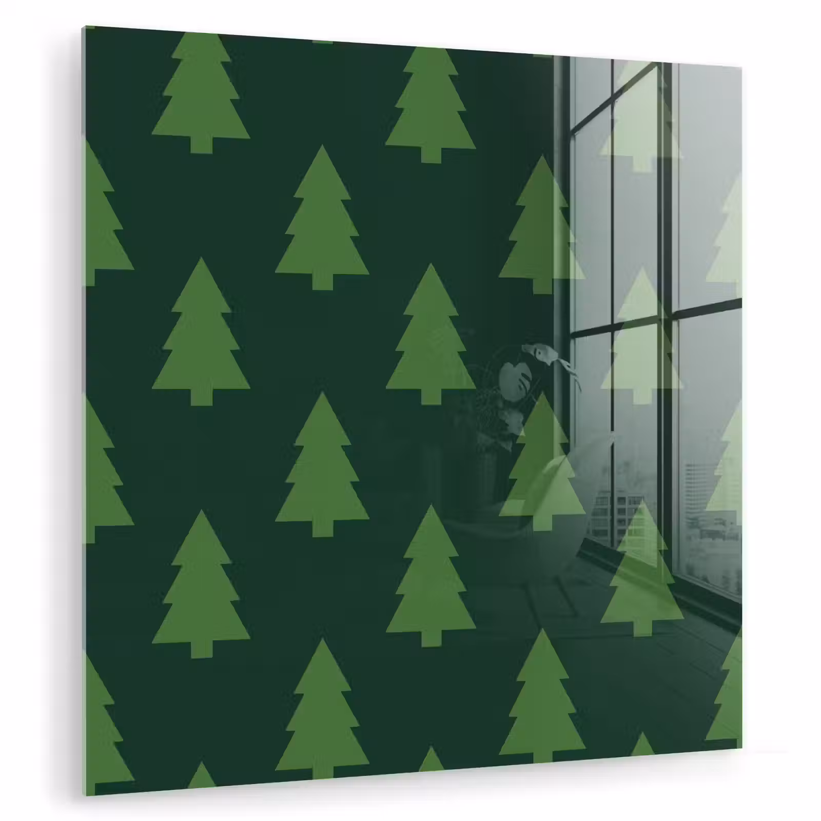 Glasbild - Weihnachtsbaum – Grün – Weihnachten — 1
