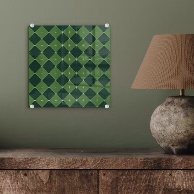 Glasbild - Stern – Grün – Weihnachten — 4