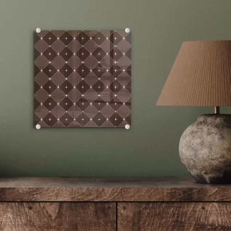 Glasbild - Stern – Braun – Taupe – Weihnachten — 4