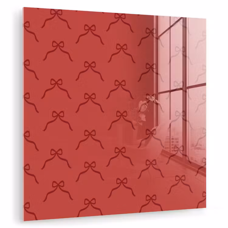 Glasbild - Schleife – Rot – Weihnachten — 1