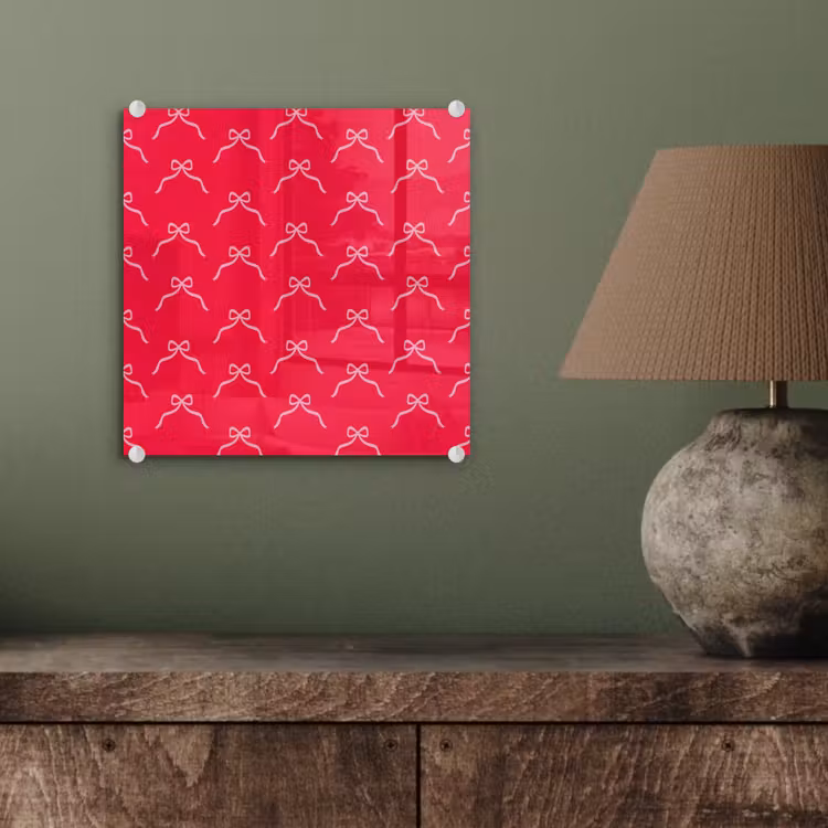Glasbild - Schleife – Rot – Weihnachten — 4