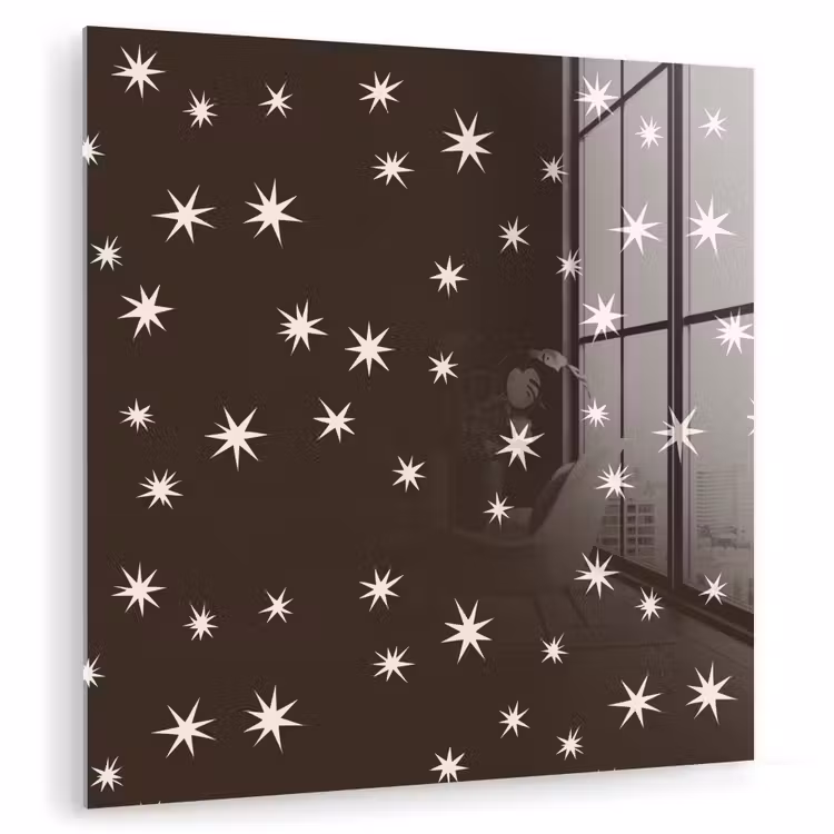Glasbild - Braun – Stern – Weihnachten — 1