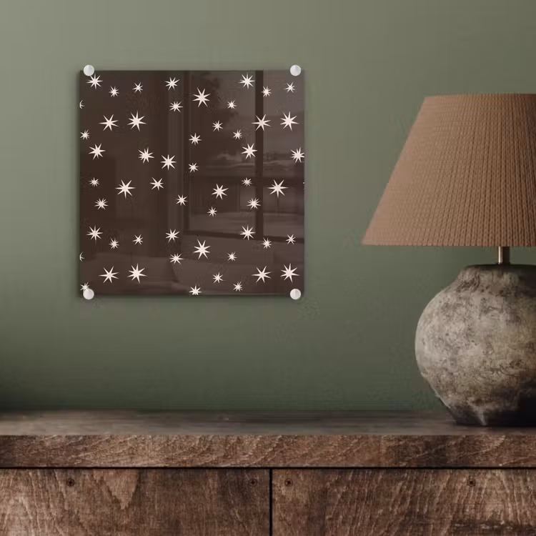 Glasbild - Braun – Stern – Weihnachten — 4