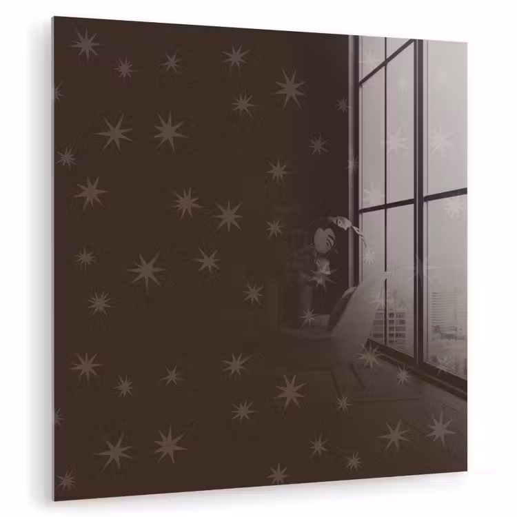 Glasbild - Braun – Sterne – Weihnachten — 1