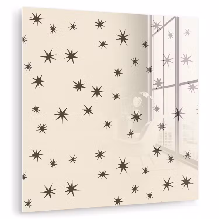 Glasbild - Weihnachten – Stern – Braun — 1