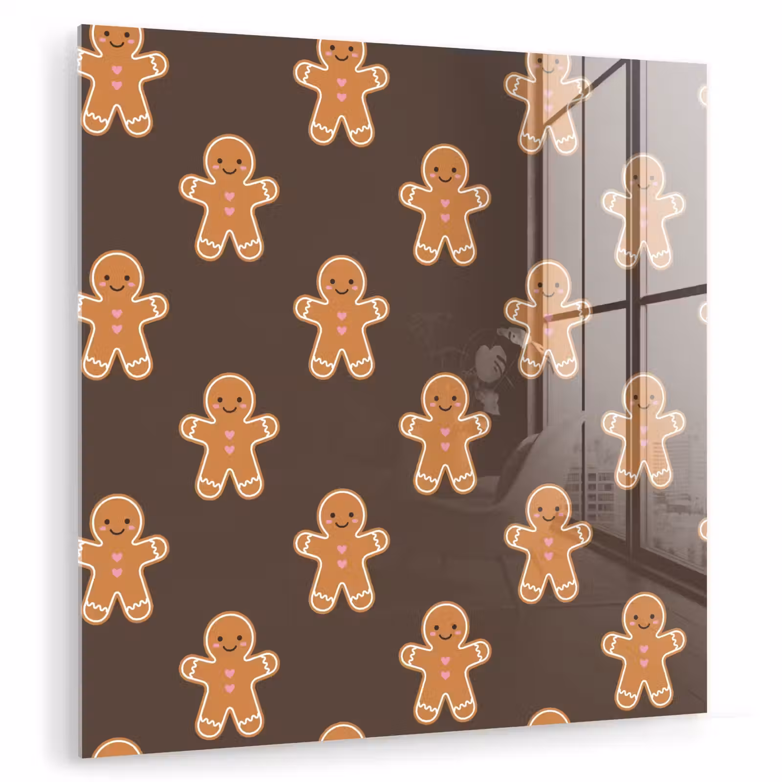 Glasbild - Lebkuchen – Weihnachten – Braun — 1