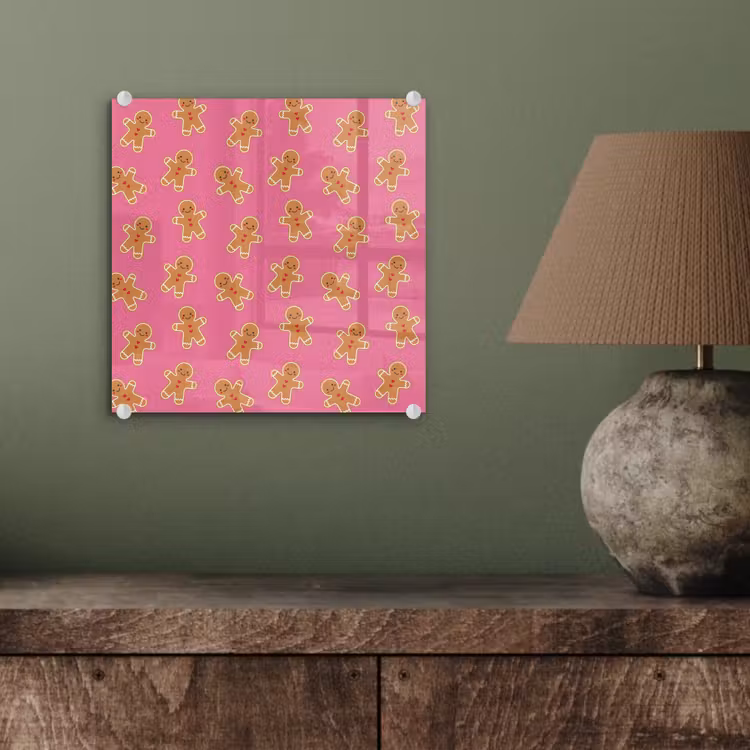 Glasbild - Lebkuchen – Rosa – Braun – Weihnachten — 4