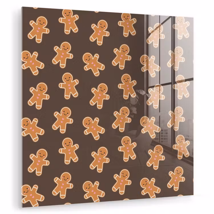 Glasbild - Lebkuchen – Weihnachten – Braun — 1
