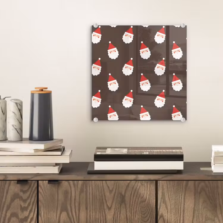 Glasbild - Weihnachtsmann – Weihnachten – Braun — 2