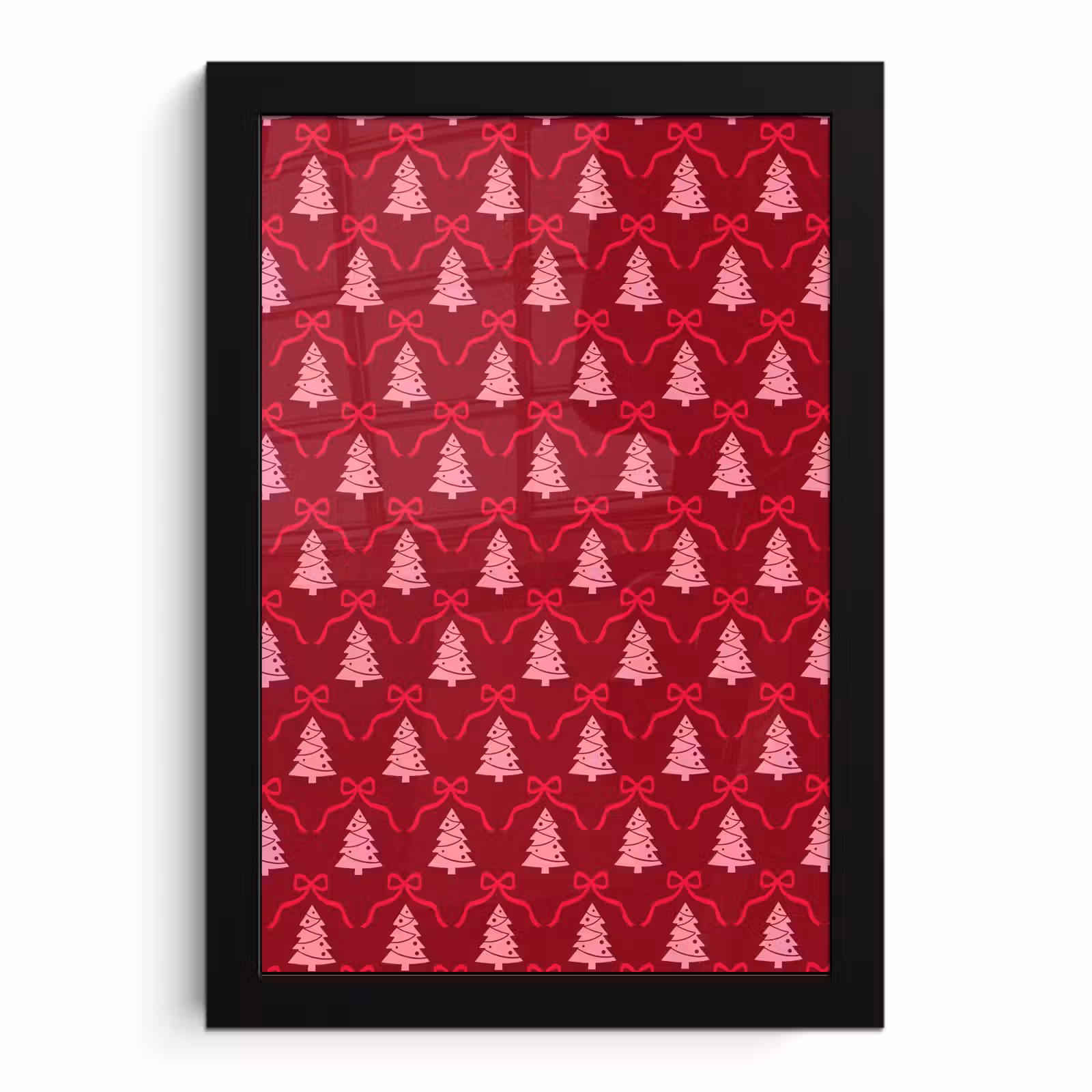 Bilder mit Rahmen - Schleife – Rot – Rosa – Weihnachten — 1