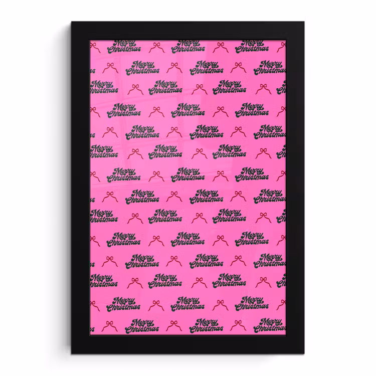Bilder mit Rahmen - Text – Neon – Rosa – Weihnachten — 1