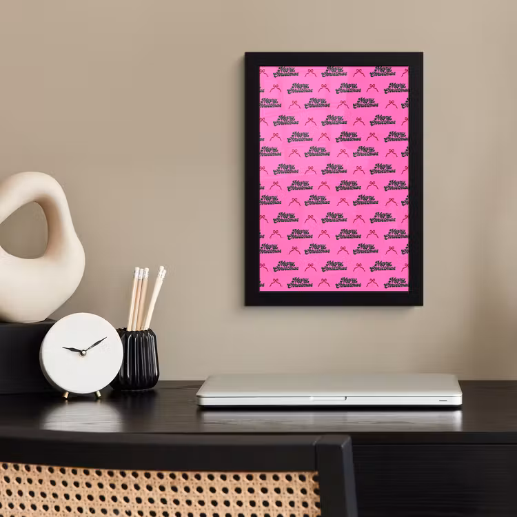 Bilder mit Rahmen - Text – Neon – Rosa – Weihnachten — 2