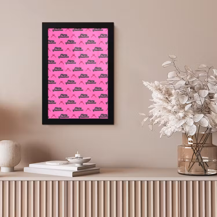 Bilder mit Rahmen - Text – Neon – Rosa – Weihnachten — 4