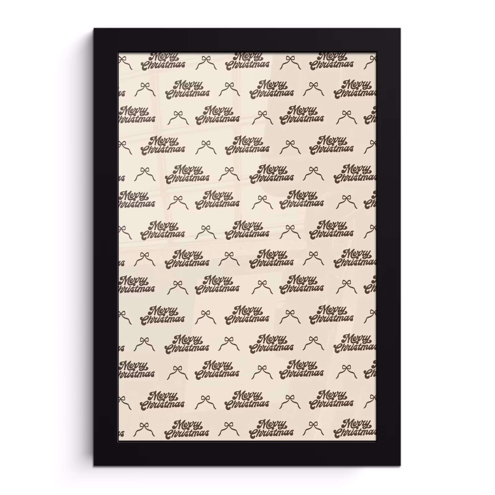 Bilder mit Rahmen - Text – Braun – Creme – Schleife — 1