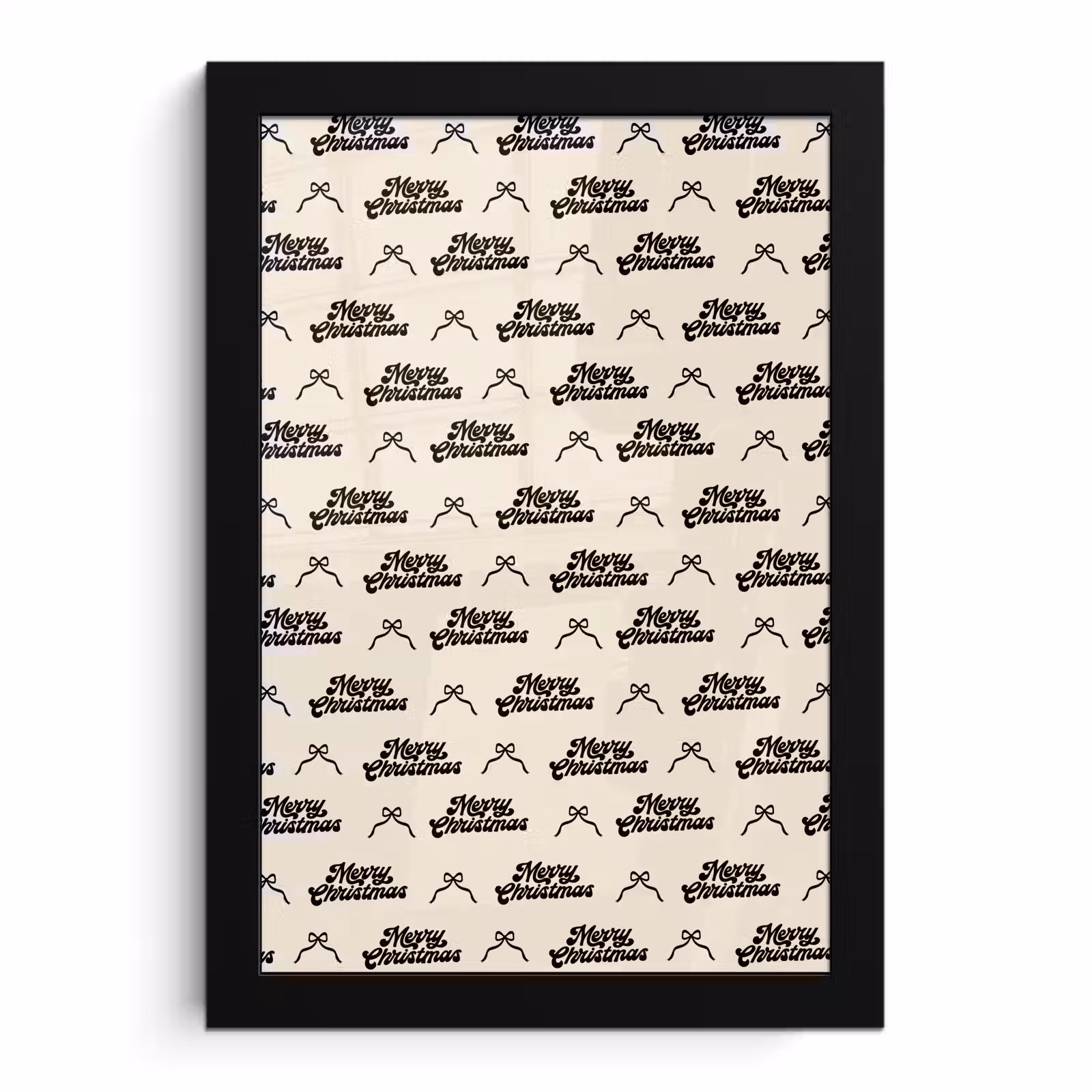 Bilder mit Rahmen - Text – Creme – Schwarz – Weihnachten — 1