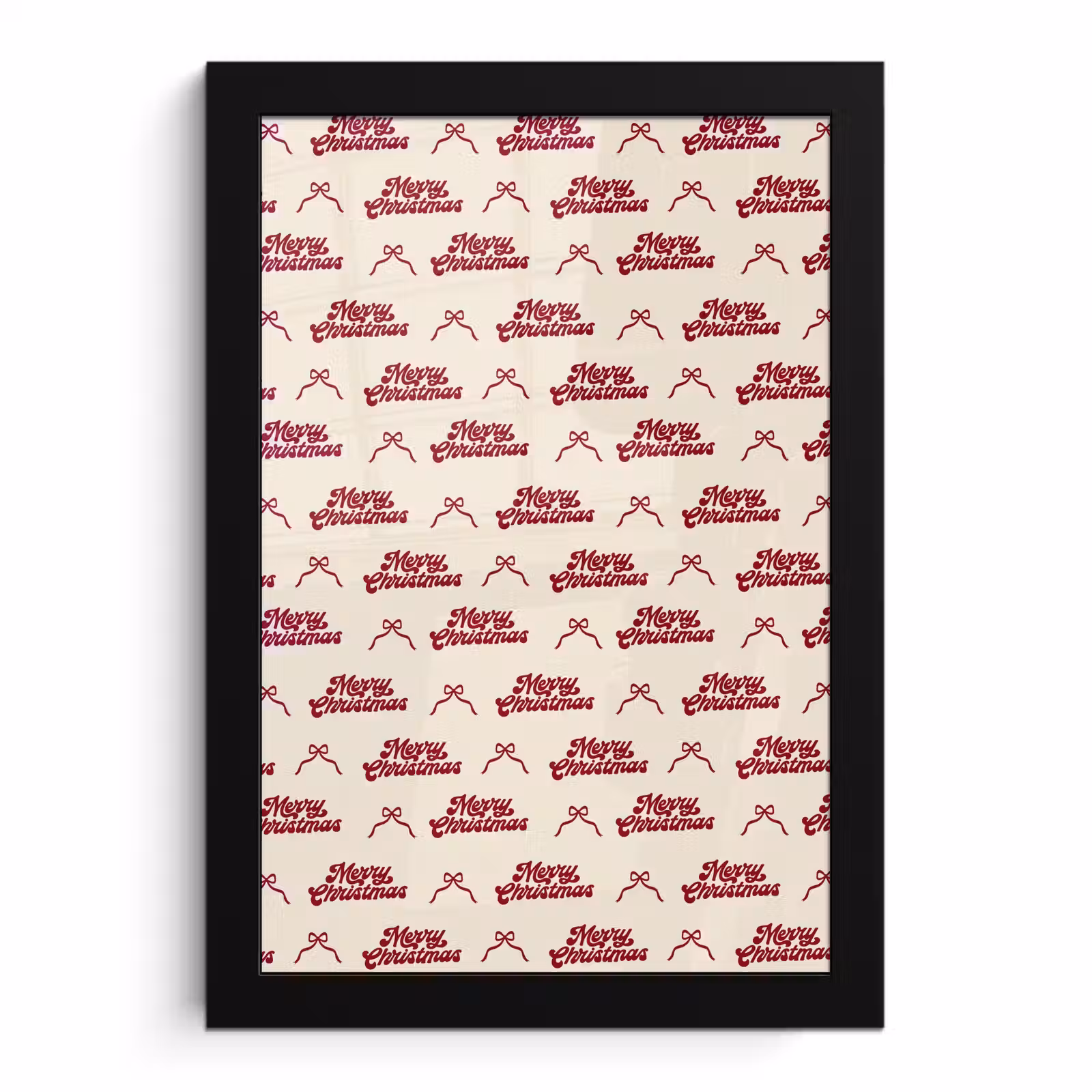 Bilder mit Rahmen - Text – Rot – Creme – Schleife — 1