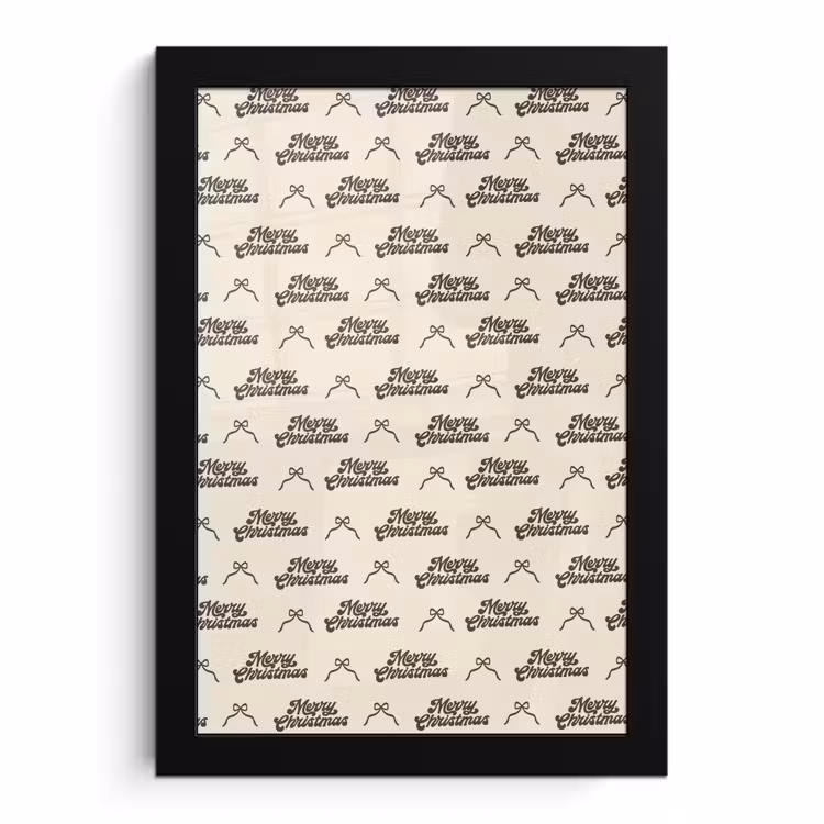 Bilder mit Rahmen - Text – Braun – Creme – Schleife — 1