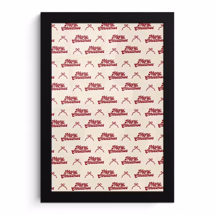 Bilder mit Rahmen - Text – Rot – Creme – Schleife — 1