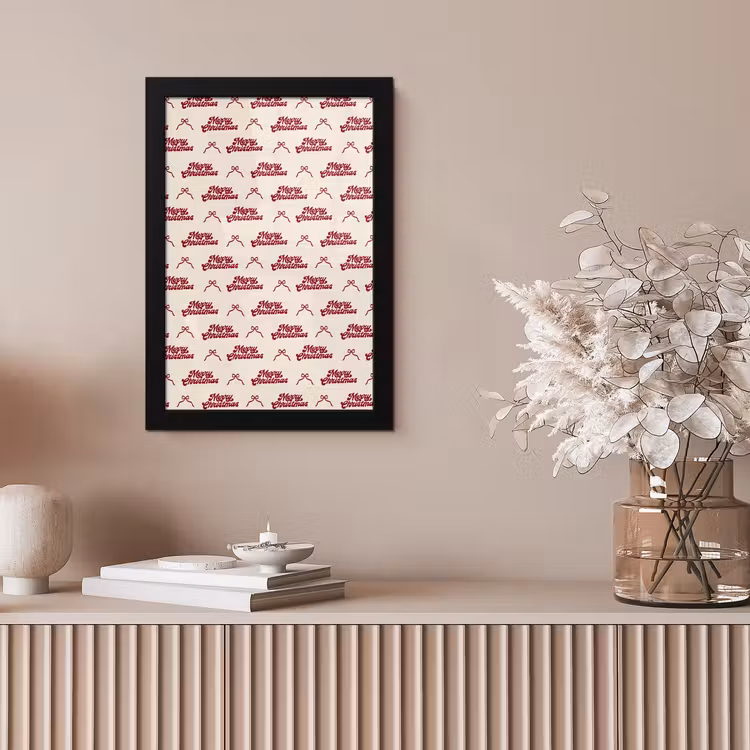 Bilder mit Rahmen - Text – Rot – Creme – Schleife — 4