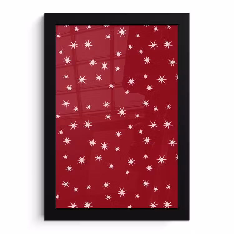 Bilder mit Rahmen - Rot – Weiß – Weihnachten – Stern — 1