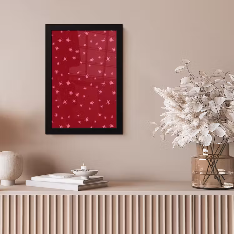 Bilder mit Rahmen - Stern – Rosa – Weihnachten – Rot — 4