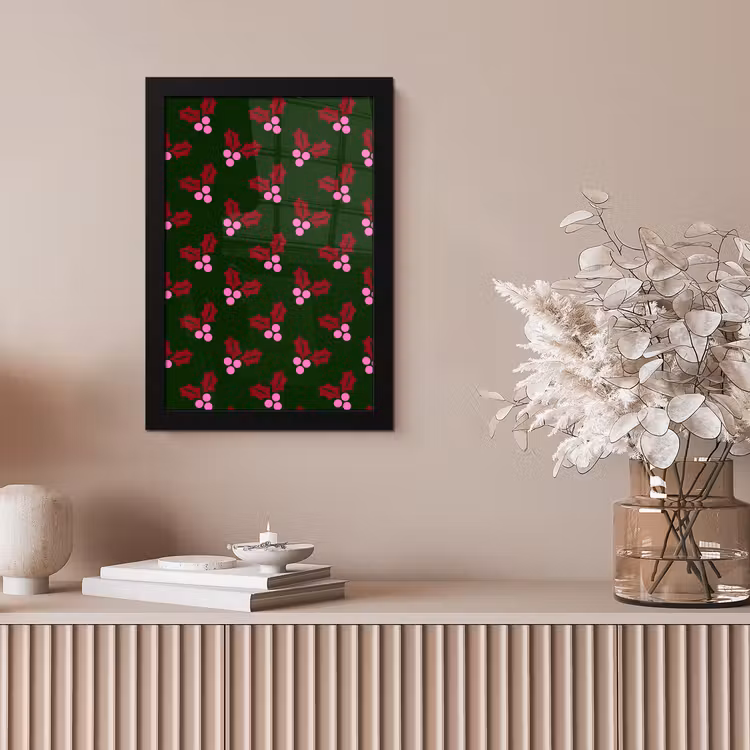 Bilder mit Rahmen - Neon – Stechpalme – Weihnachten — 4