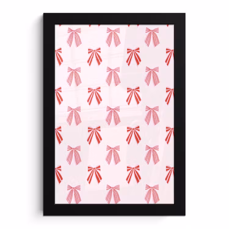 Bilder mit Rahmen - Schleifen – Weihnachten – Rosa – Rot — 1