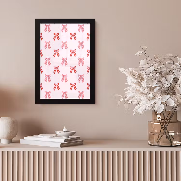 Bilder mit Rahmen - Schleifen – Weihnachten – Rosa – Rot — 4