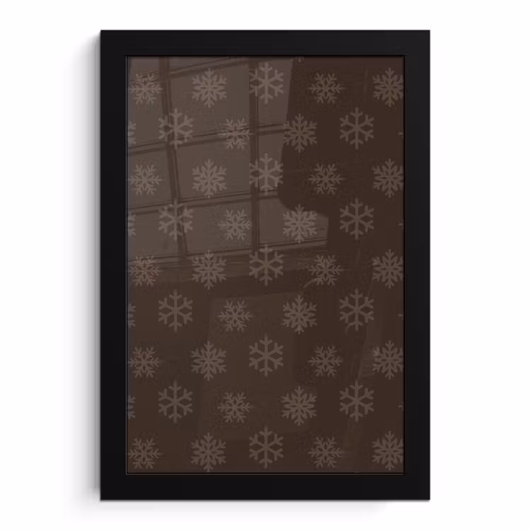 Bilder mit Rahmen - Schneeflocke – Braun – Weihnachten — 1