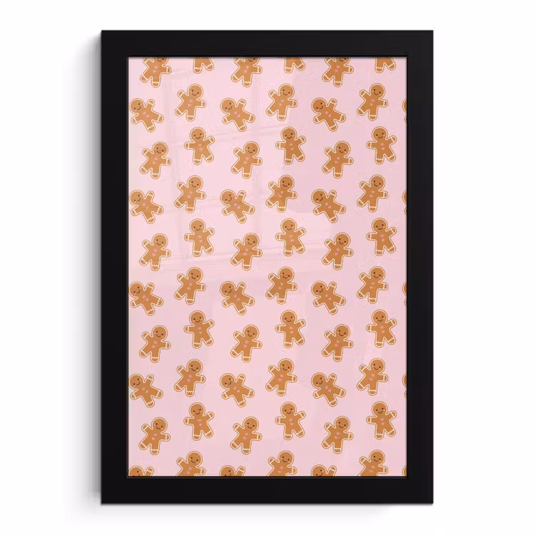 Bilder mit Rahmen - Lebkuchen – Braun – Rosa – Weihnachten — 1